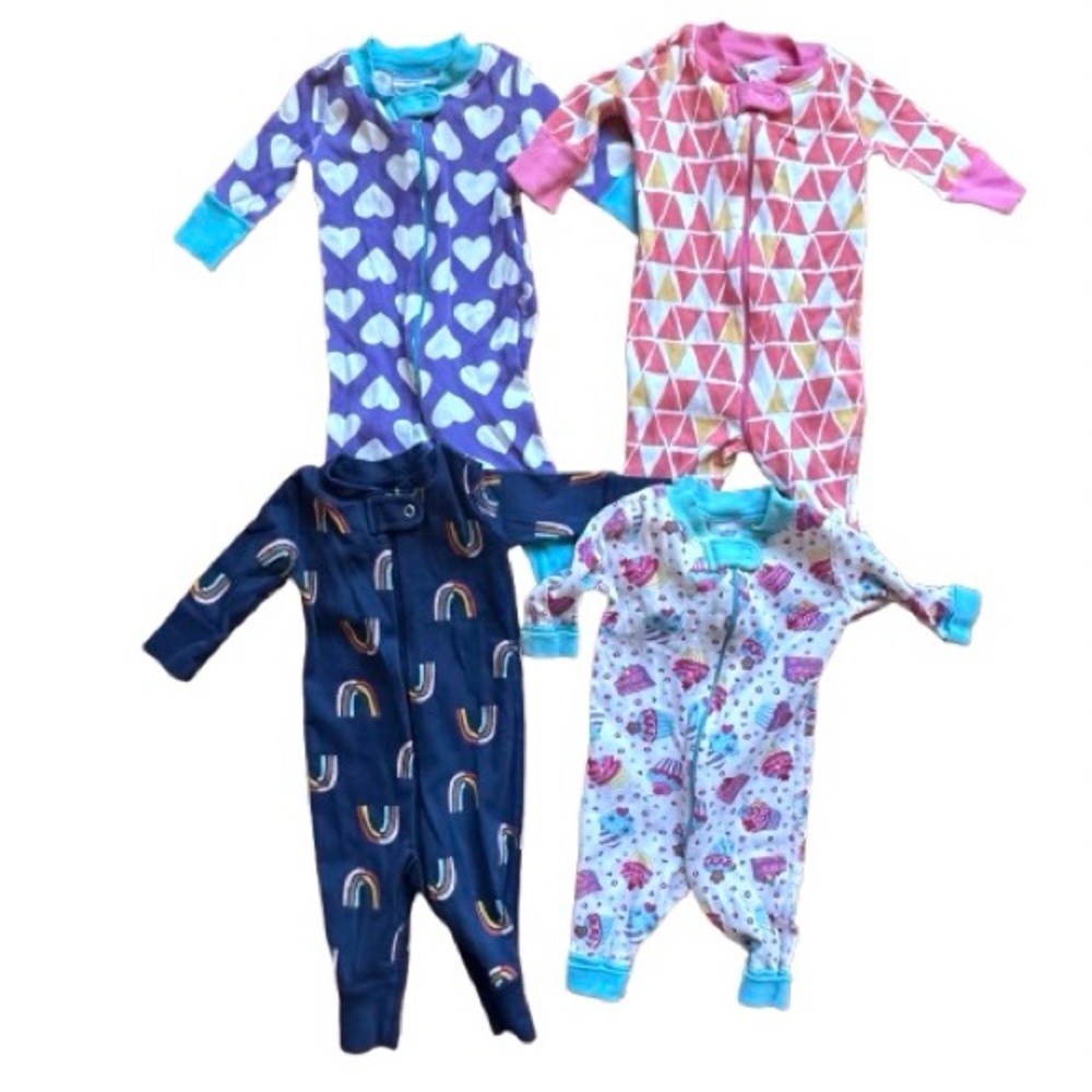 Hanna Andersson Baby 50 (0-3m) Sleeper Set of 4